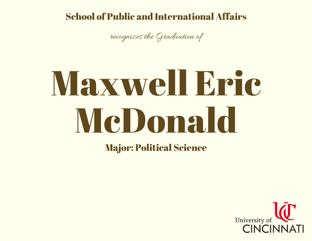 Maxwell Eric McDonald